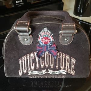 Brown Juicy Couture Velour Bowler Handbag